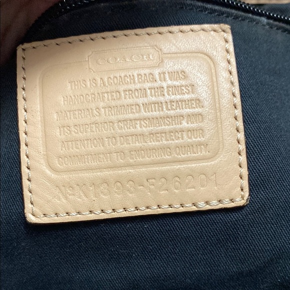 Coach Black and Tan Geometric Tote Bag - Picture 6 of 8